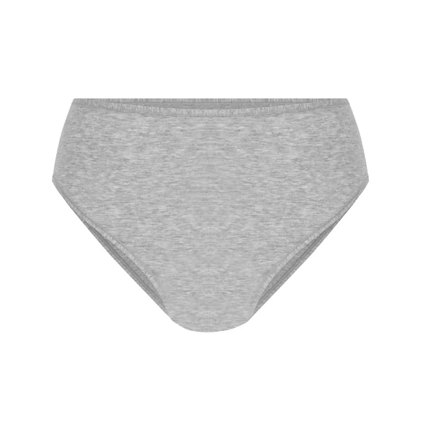 Culotte brésilienne jambe haute coton - Gris