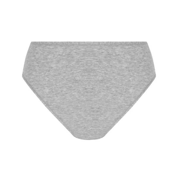 Culotte brésilienne jambe haute coton - Gris