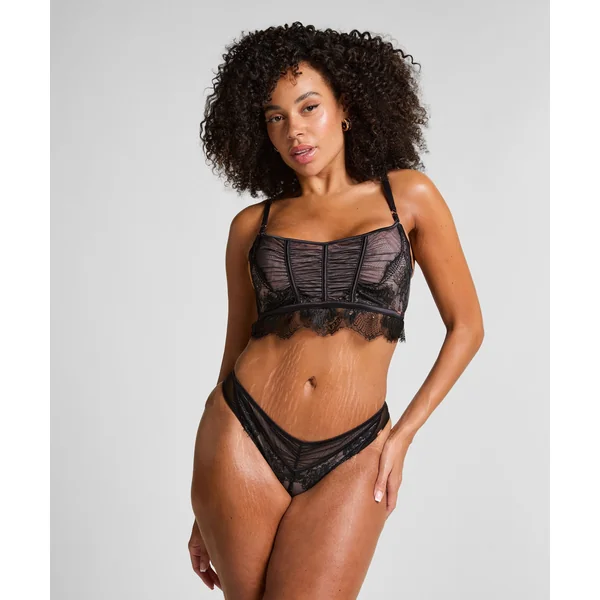 Culotte brésilienne jambe haute Cynthia - Noir