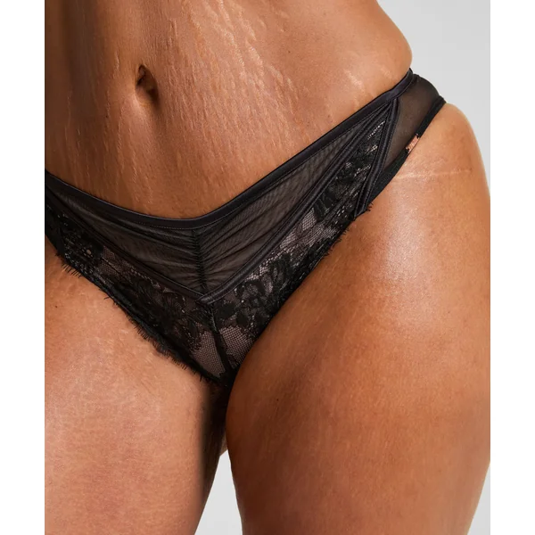 Culotte brésilienne jambe haute Cynthia - Noir