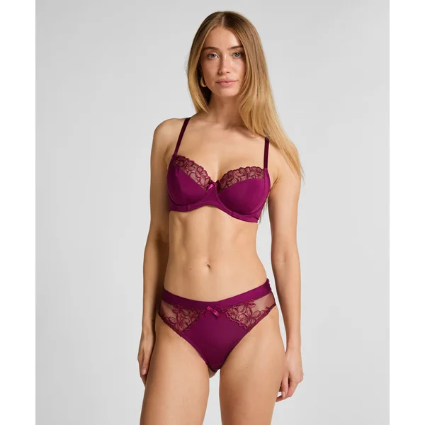 Culotte brésilienne jambe haute Margot - Violet