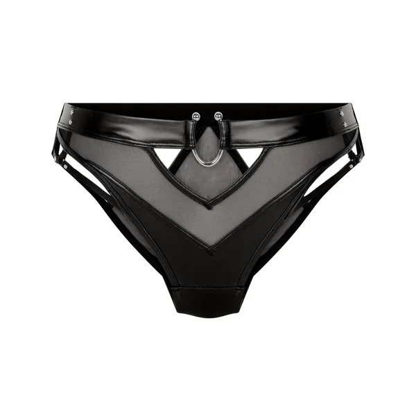 Culotte brésilienne jambe haute Zelda - Noir