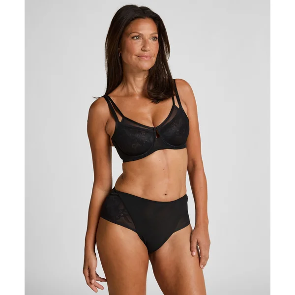 Culotte brésilienne Jocelyn taille haute - Noir