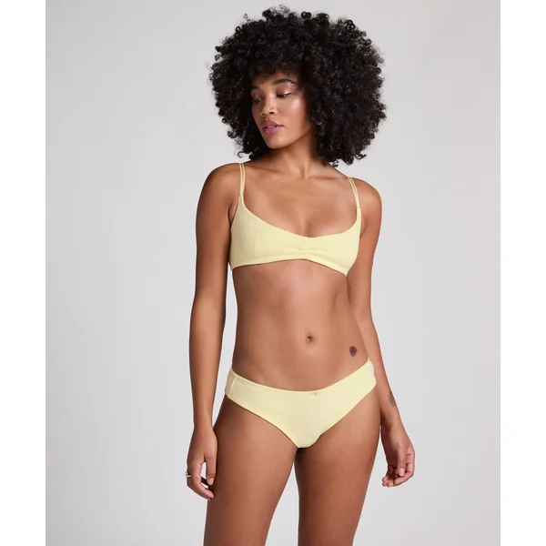 Culotte brésilienne Pointelle - Jaune