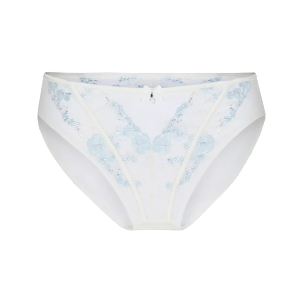 Culotte Brésilienne Taille Haute Peonie - Blanc