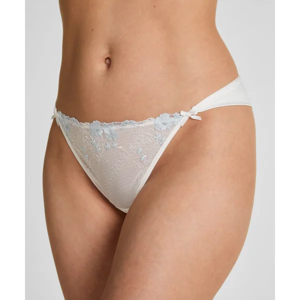 Culotte brésilienne échancrée Peonie - Blanc