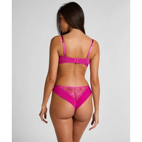 Culotte brésilienne échancrée Peonie - Rose