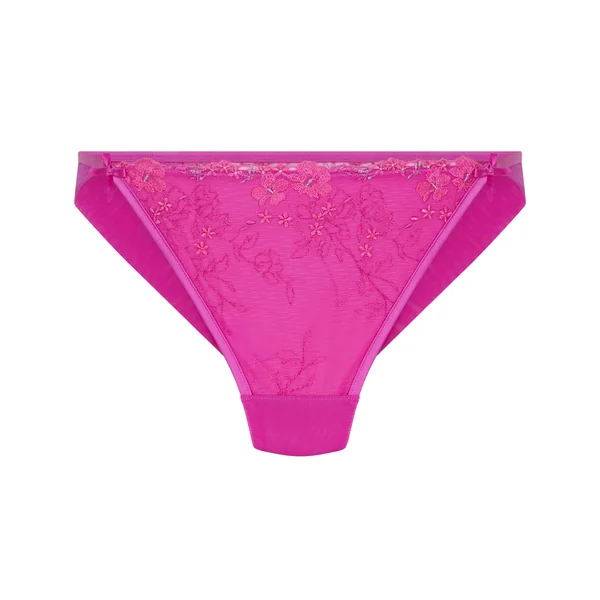 Culotte brésilienne échancrée Peonie - Rose