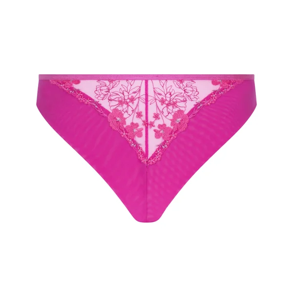 Culotte brésilienne échancrée Peonie - Rose