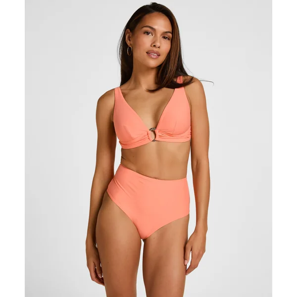 Culotte de Bikini Taille Haute Gainante Luxe - Orange