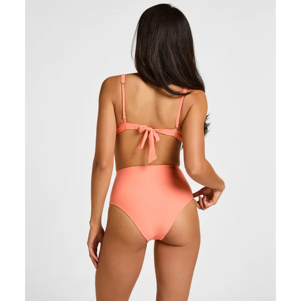 Culotte de Bikini Taille Haute Gainante Luxe - Orange