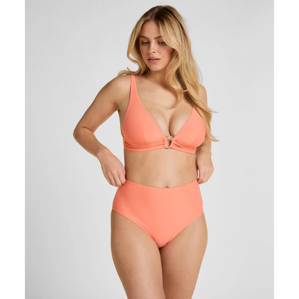 Culotte de Bikini Taille Haute Gainante Luxe - Orange