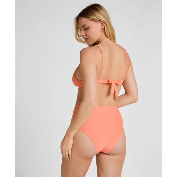 Culotte de Bikini Taille Haute Gainante Luxe - Orange