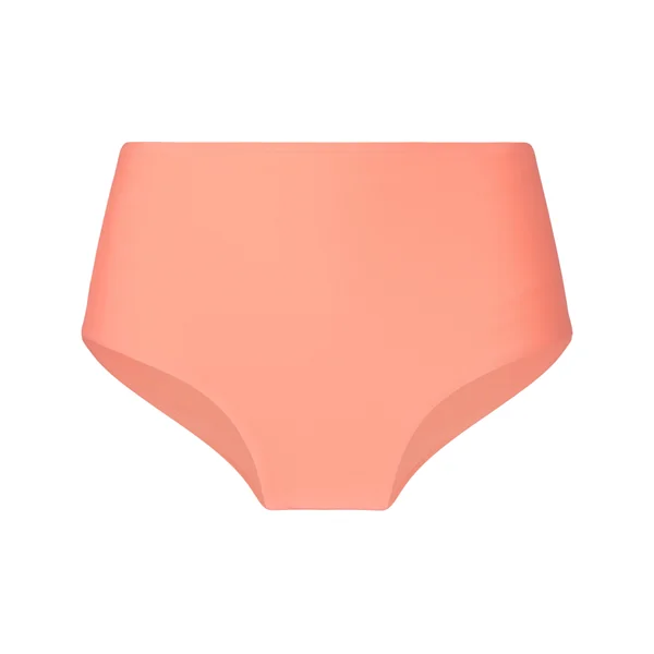 Culotte de Bikini Taille Haute Gainante Luxe - Orange