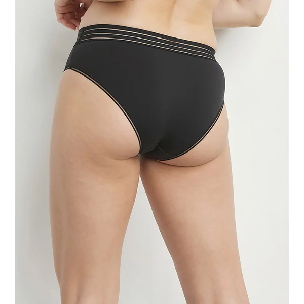 Culotte femme invisible en microfibre seconde peau Noir Oh My Dim’s
