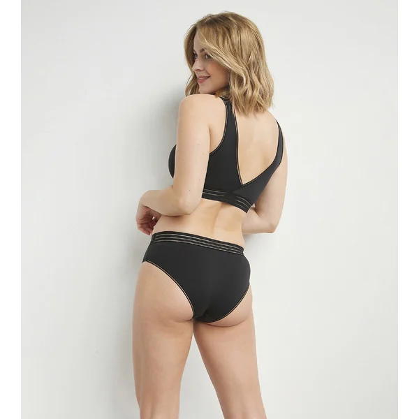 Culotte femme invisible en microfibre seconde peau Noir Oh My Dim’s