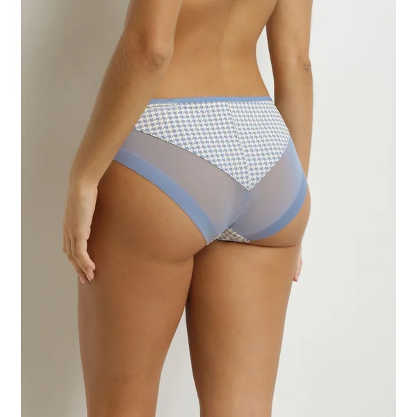 Culotte femme semi-transparente motif pied de poule Dim Generous