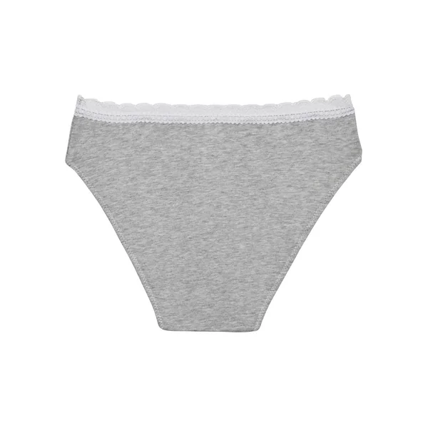 Culotte fille coton stretch à ceinture dentelle Gris Chiné Dim trendy