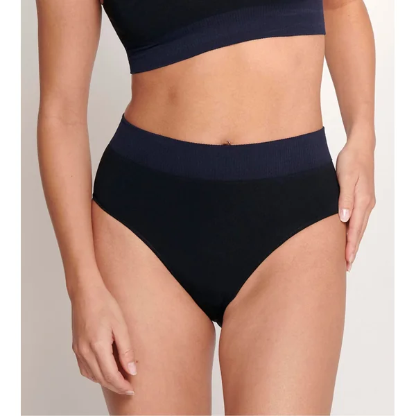 Culotte haute infusée à l'Aloe Vera SLOGGI EVER INFUSED Bleu Noir