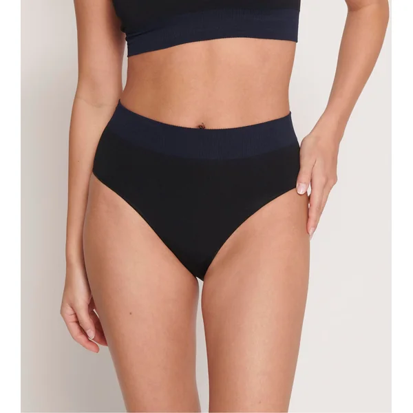Culotte haute infusée à l'Aloe Vera SLOGGI EVER INFUSED Bleu Noir