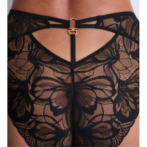 Culotte haute sexy en dentelle noire After Hours