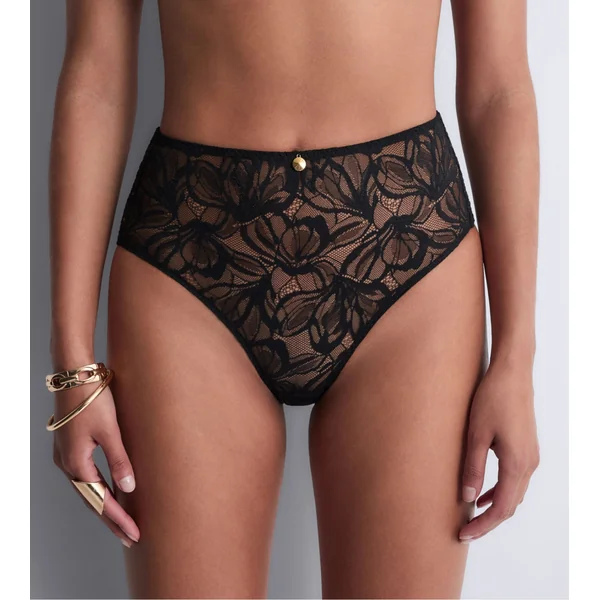 Culotte haute sexy en dentelle noire After Hours