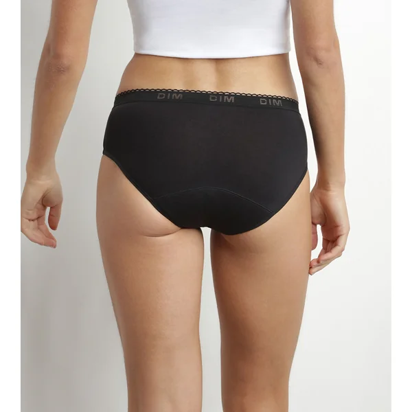 Culotte menstruelle coton bio Noir Flux très abondant Dim My Protect