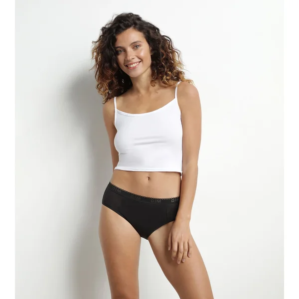 Culotte menstruelle coton bio Noir Flux très abondant Dim My Protect