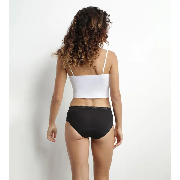 Culotte menstruelle coton bio Noir Flux très abondant Dim My Protect