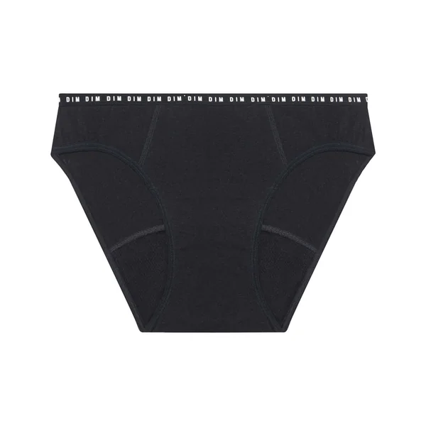 Culotte menstruelle lavable en coton bio noir Flux moyen Dim Protect