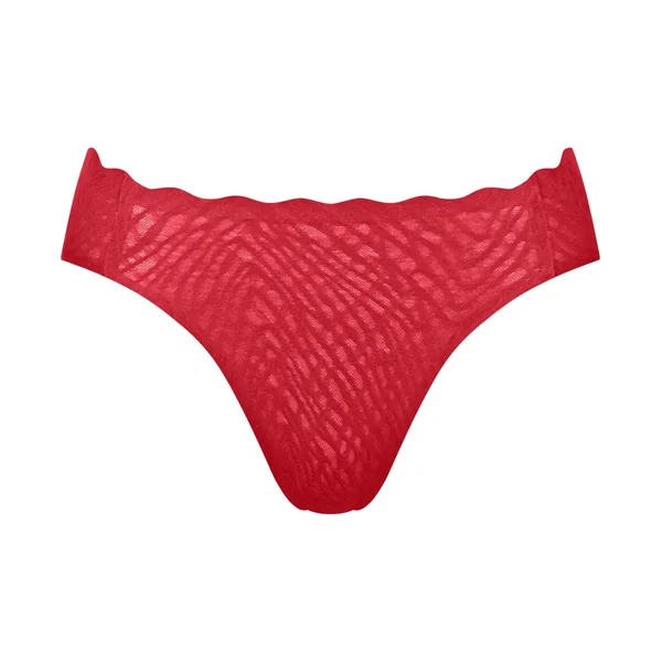 Culotte rouge en dentelle extensible Zero Feel Bliss Shangai Red