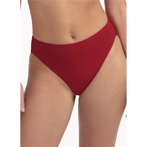 Cyell - Culotte de bikini taille haute Rouge Large