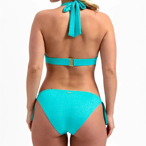 Cyell - Culotte de maillot taille basse avec cordes de chaque côté Sea Sparkle Small