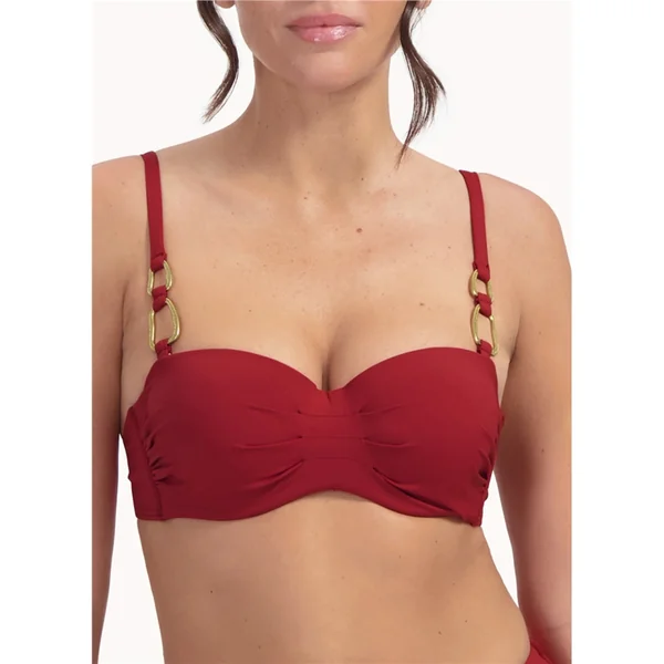 Cyell - Haut de Bikini bandeau avec cerceau 38 (85) E Rouge