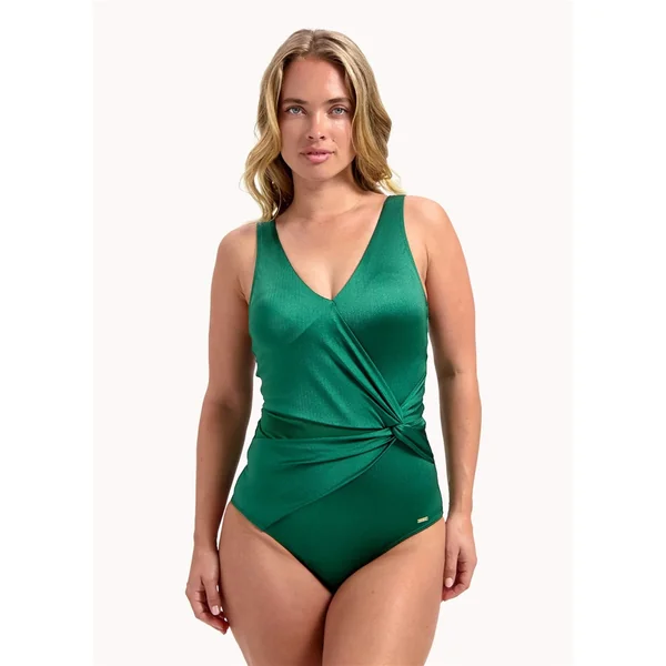 Cyell - Maillot de bain une pièce paddé avec plis au ventre 38 (85) F Treasure Green