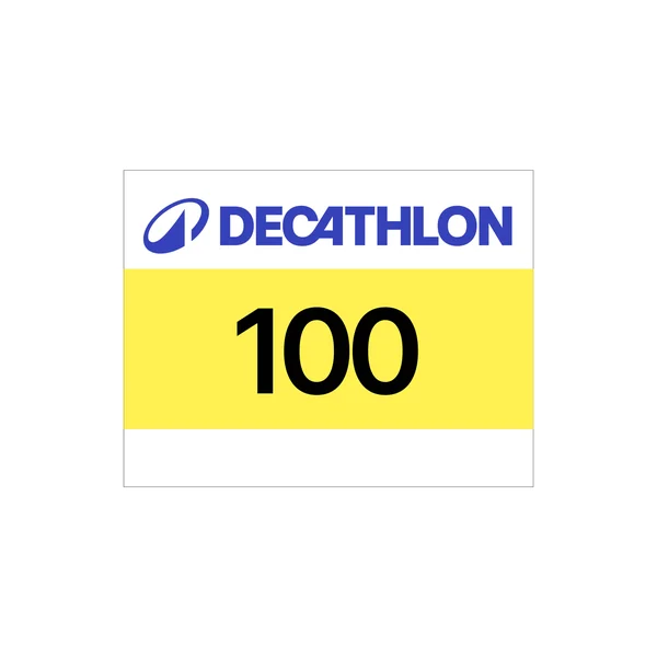 Dossard course Decathlon 1 à 100 - jaune