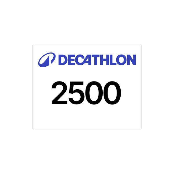 Dossard course Decathlon 1 à 2500 - blanc