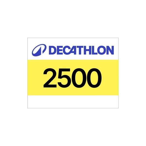 Dossard course Decathlon 1 à 2500 - jaune