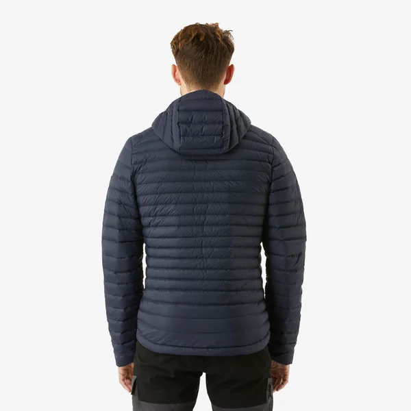 Doudoune à capuche de randonnée -5°C homme, MT100 bleu