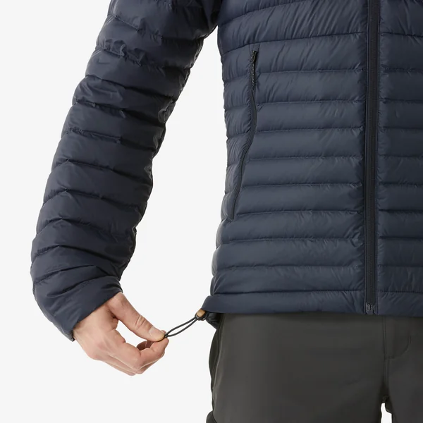 Doudoune à capuche de randonnée -5°C homme, MT100 bleu