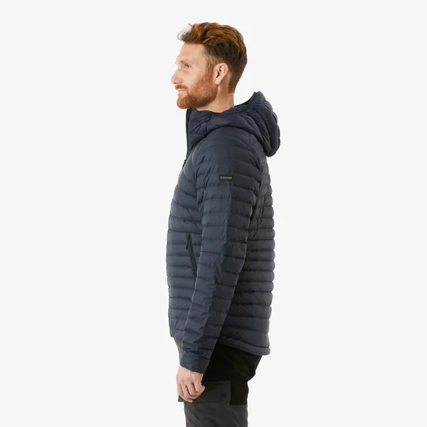 Doudoune à capuche de randonnée -5°C homme, MT100 bleu