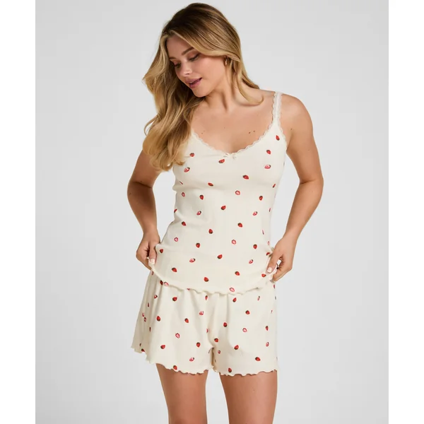 Débardeur de pyjama Pointelle - Blanc
