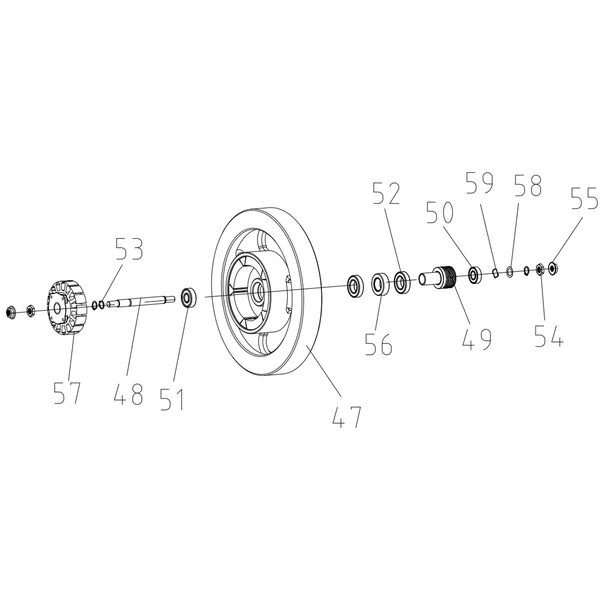 Eb 900 roue d'inertie