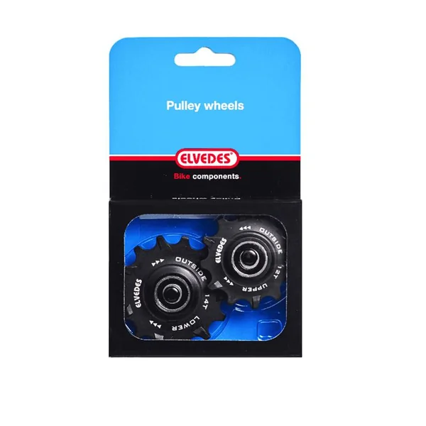 ELVEDES 1 Kit Galets de derailleur 1 x 12 + 1 x 14 dents roulements annulaires Narrow W