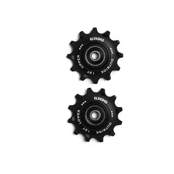 ELVEDES 1 Kit Galets de derailleur 2 x 12 dents roulements annulaires Narrow / Wide