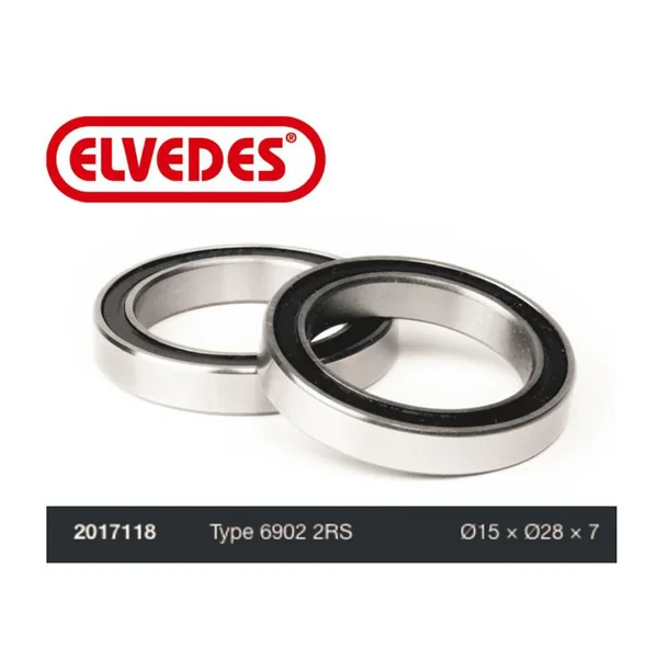 ELVEDES Roulement Type 6902 2RS diamètre 15 x diamètre 28 x 7