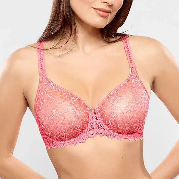 Empreinte - Soutien-gorge moulé classique avec armatures 36 (80) D Rose Électric Cassiopée