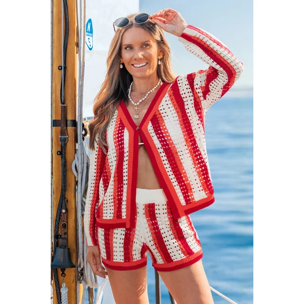 Ensemble cover up deux pièces au style décontracté