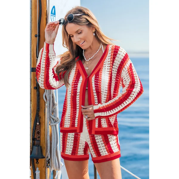 Ensemble cover up deux pièces au style décontracté