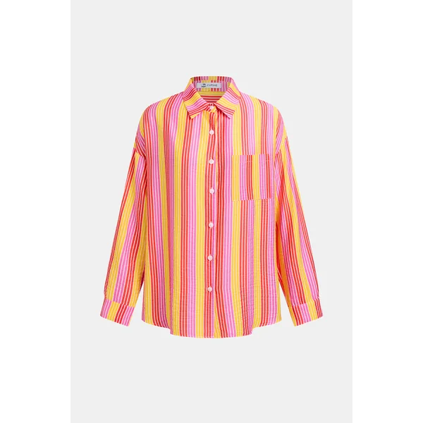 Ensemble cover up deux pièces à rayures